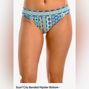NWT La Blanca scarf City Banded Bikini Bottom 14